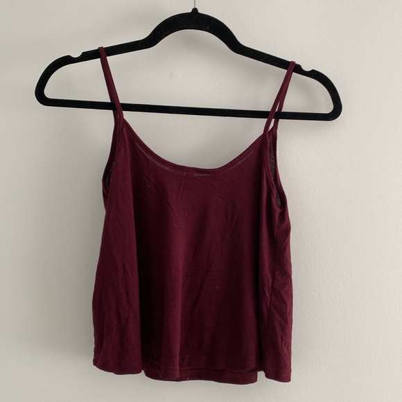 H&M women’s maroon spaghetti strap tank top - size xs - Picture 3 of 4